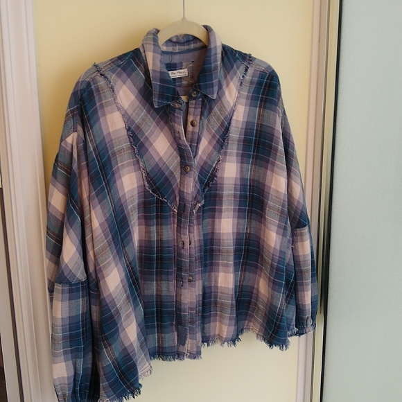 Free People Tops - Free people cotton plaid Kyoto top